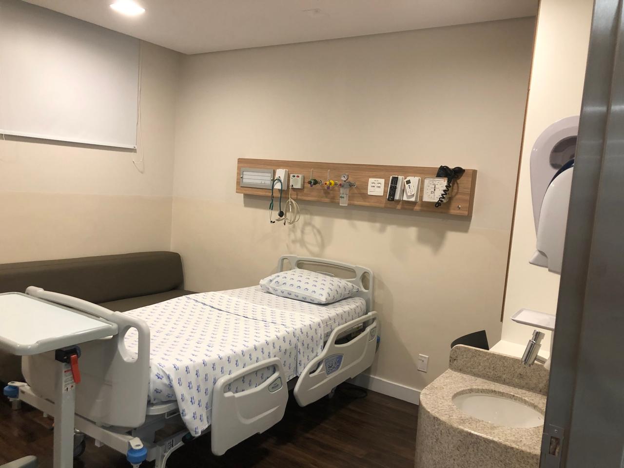 Quarto hospitalar executado e finalizado
